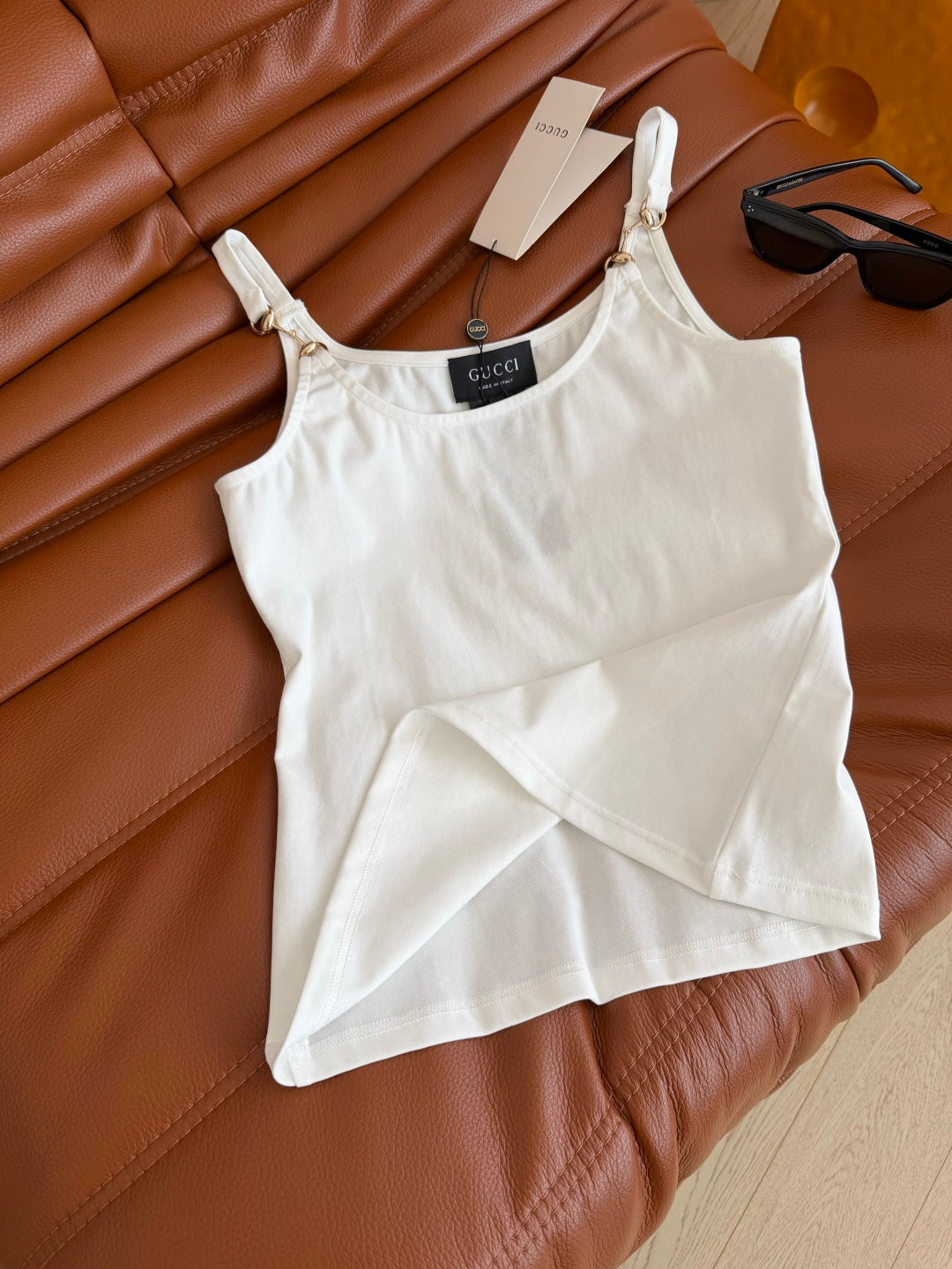 GG 26s Crêpe Jersey Top With Horsebit Viscose 396115
