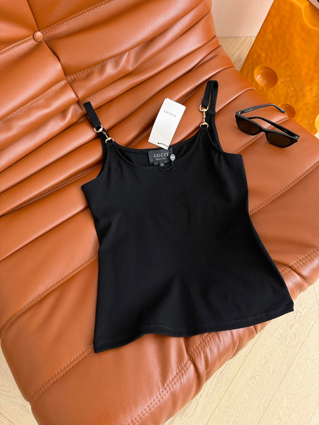 GG 26s Crêpe Jersey Top With Horsebit Viscose 396115