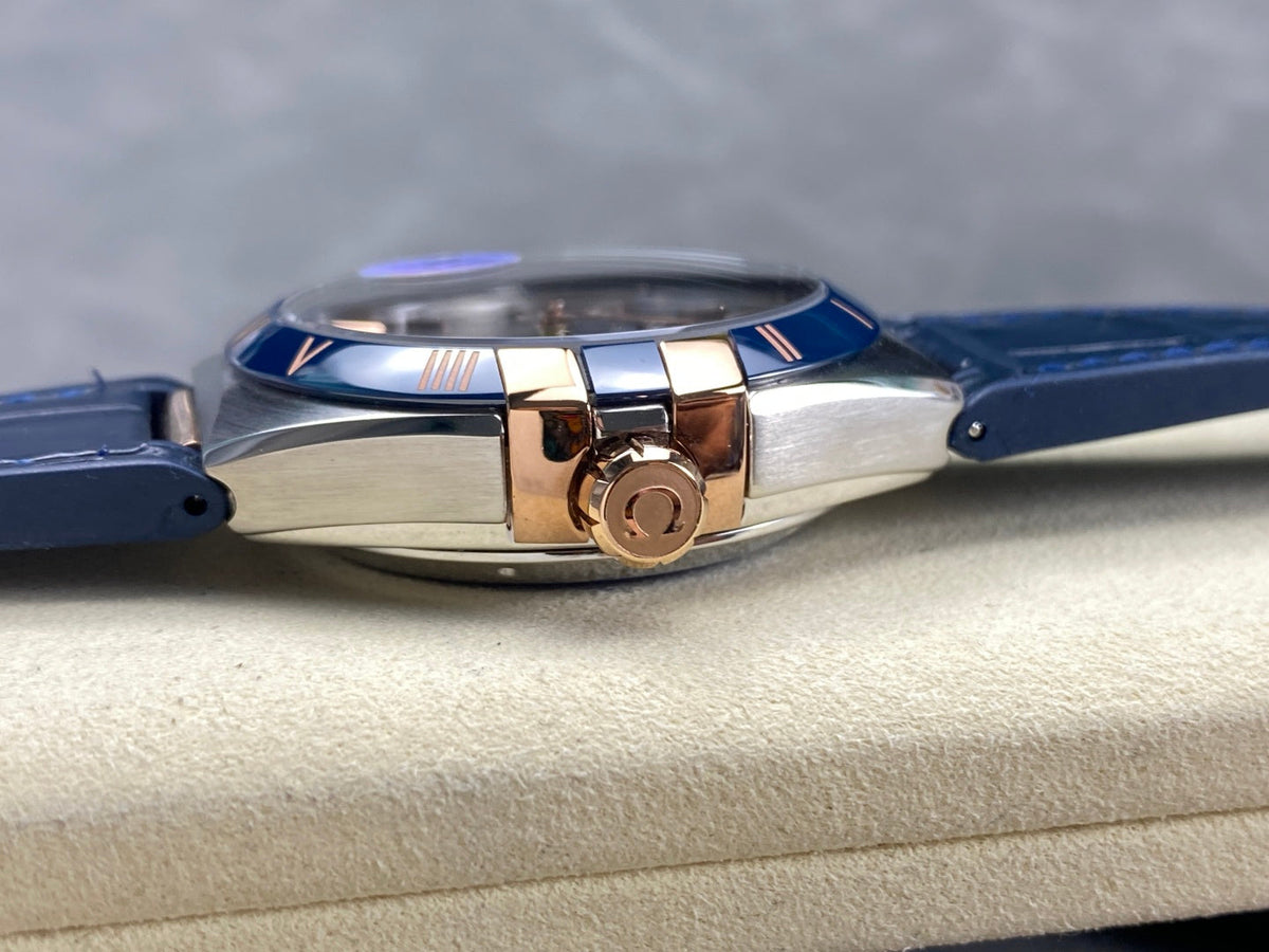 Omega Constellation Co-Axial Master Chronometer 41 mm Blue Dial Leather Strap