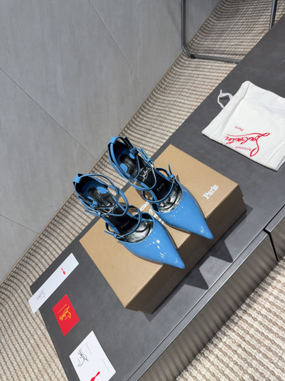 CL 26SS High Heel Pump 100 Blue Patent Leather 613873