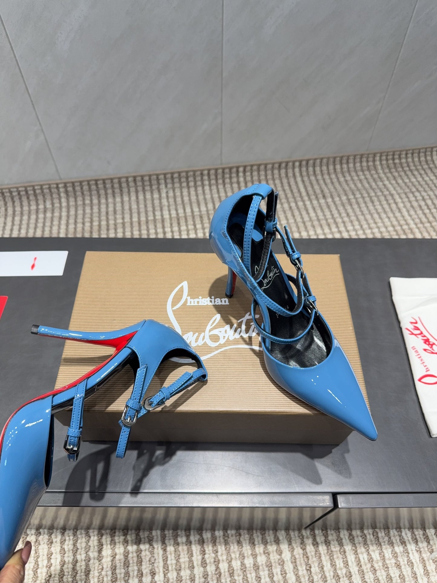 CL 26SS High Heel Pump 100 Blue Patent Leather 613873