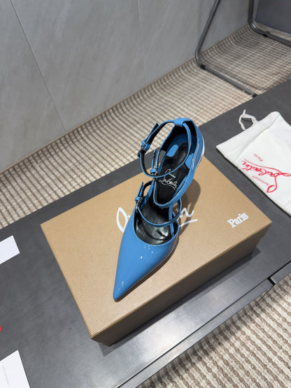 CL 26SS High Heel Pump 100 Blue Patent Leather 613873