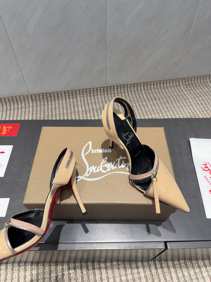 CL 26SS Slingback 100 Beige Patent Leather 613790