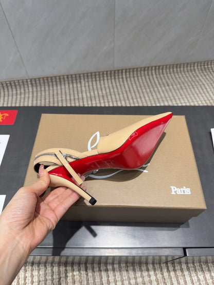 CL 26SS Slingback 100 Beige Patent Leather 613790