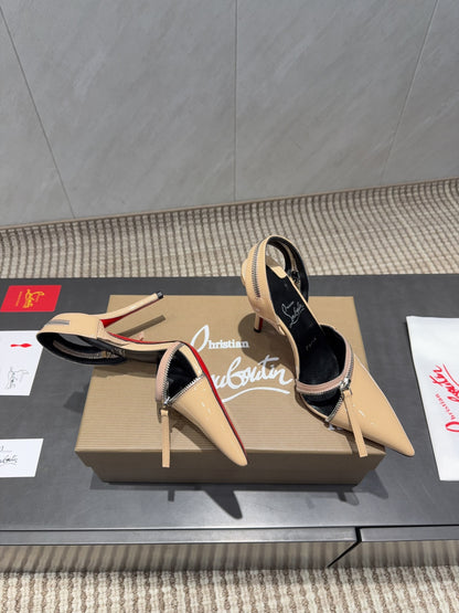 CL 26SS Slingback 100 Beige Patent Leather 613790