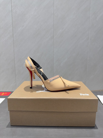 CL 26SS Slingback 100 Beige Patent Leather 613790