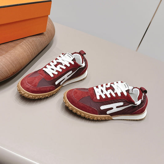 HM 26s Bouncing Sneakers Brown Nylon Suede