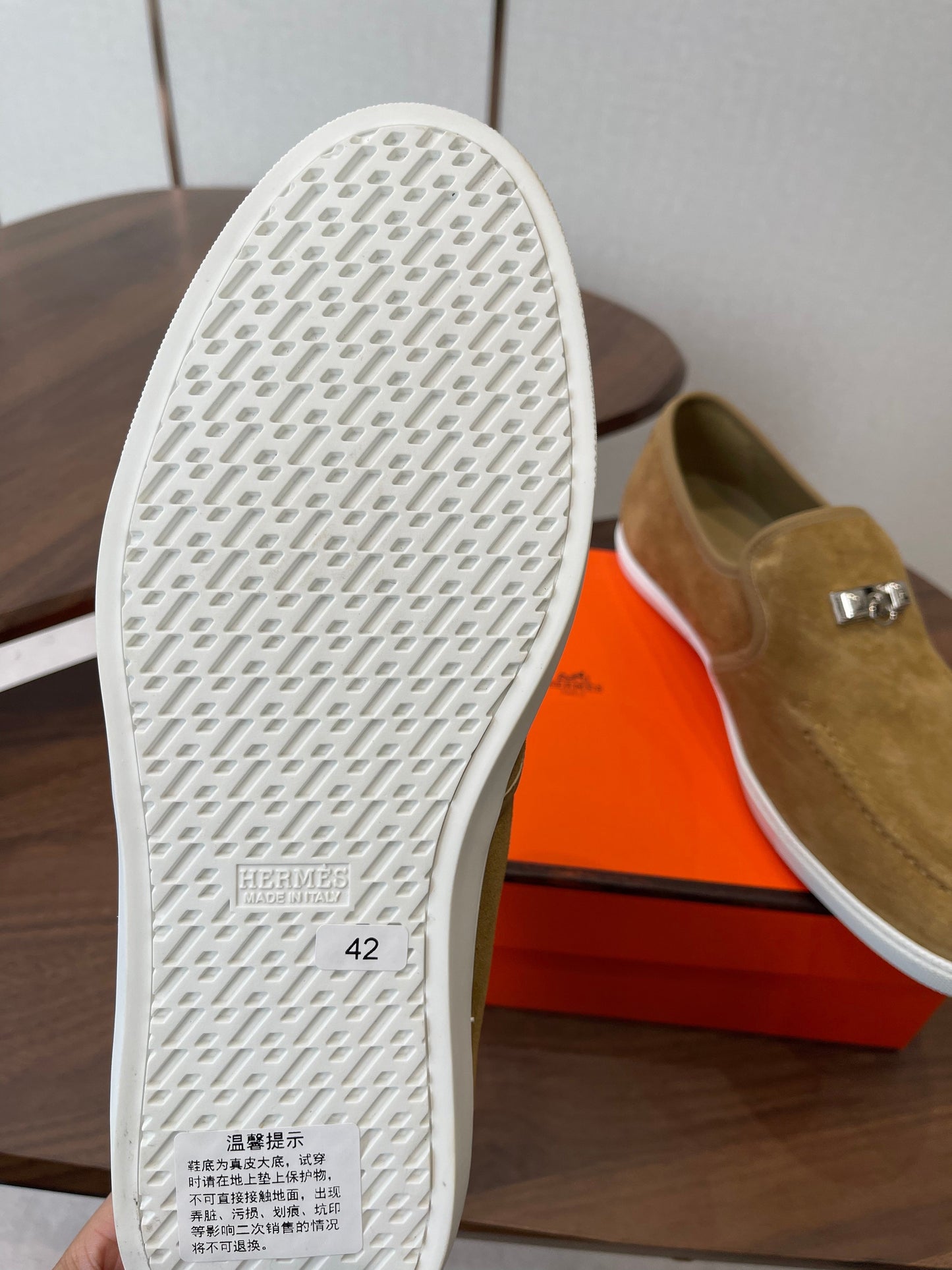 HM Jour Loafers Dark Khahi Suede 579012