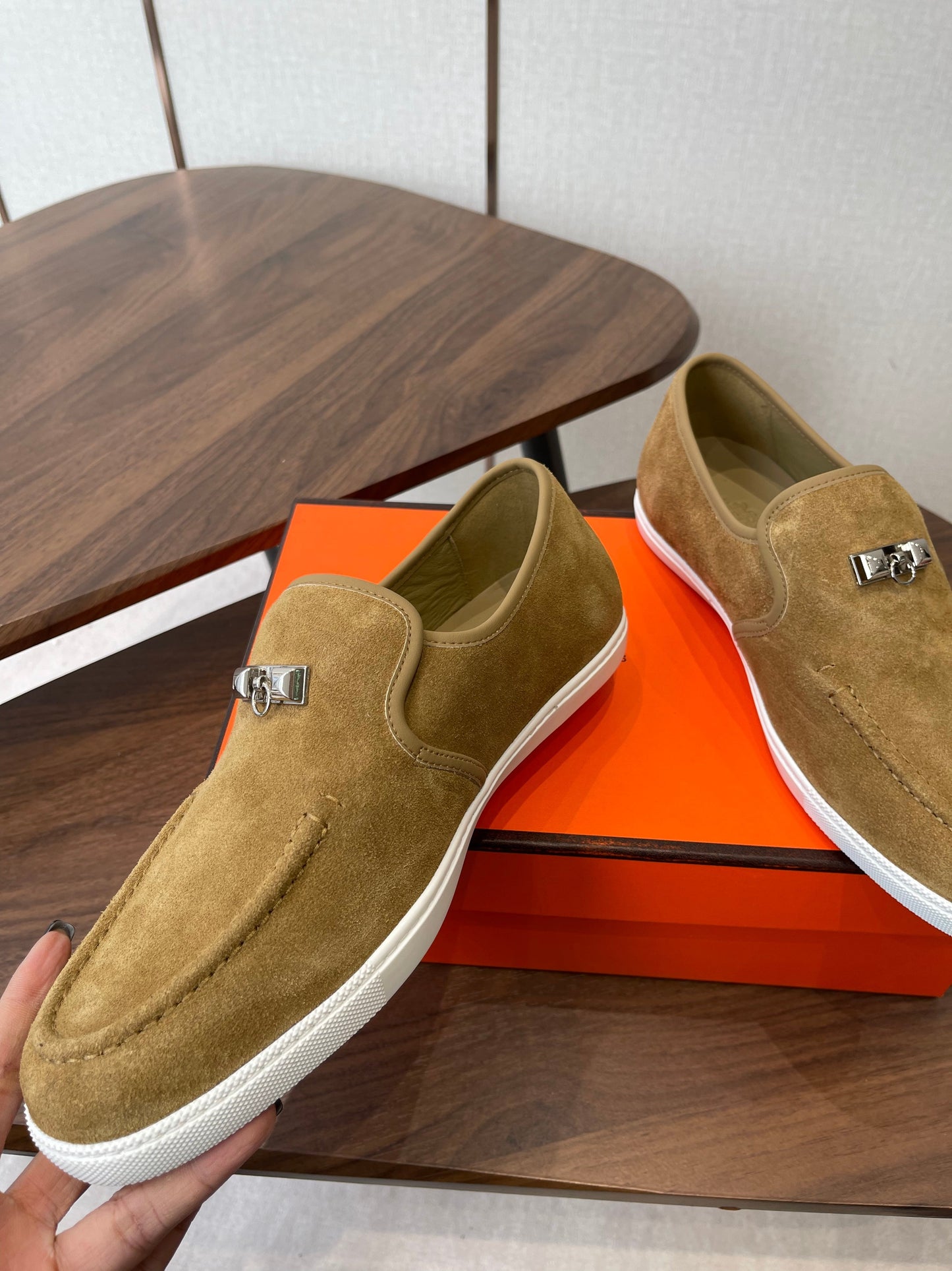 HM Jour Loafers Dark Khahi Suede 579012