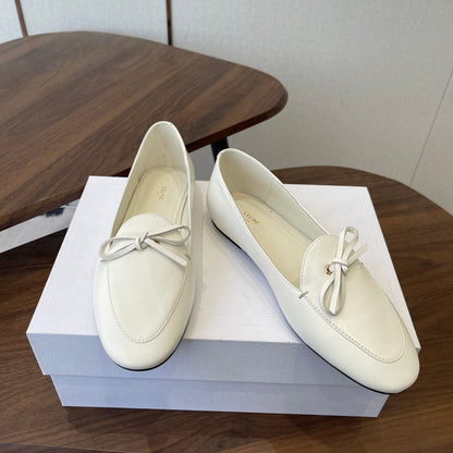 Celine 26 Loafers White Sheepskin 624696