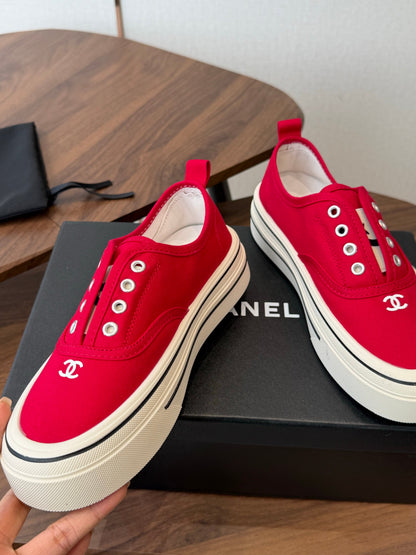 Chanel 2026 Casual Sneaker Canvas Sheepskin 833974