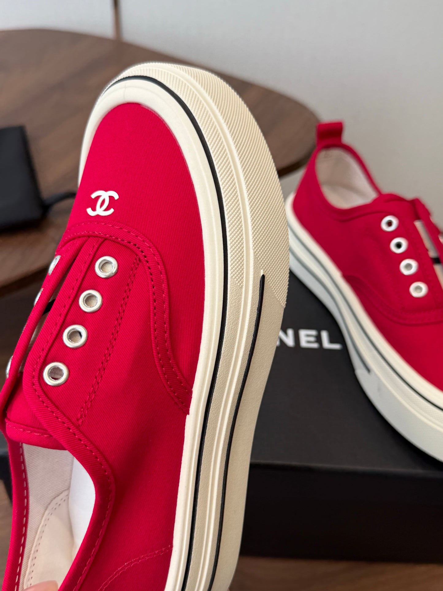 Chanel 2026 Casual Sneaker Canvas Sheepskin 833974