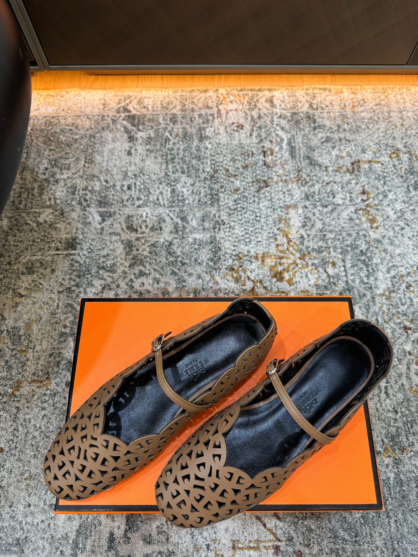 HM Meli Ballet Flat Brown Lambskin 799550