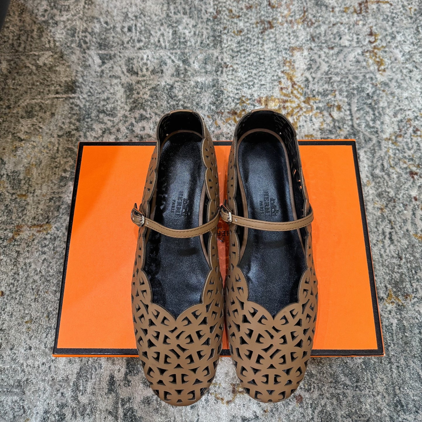 HM Meli Ballet Flat Brown Lambskin 799550