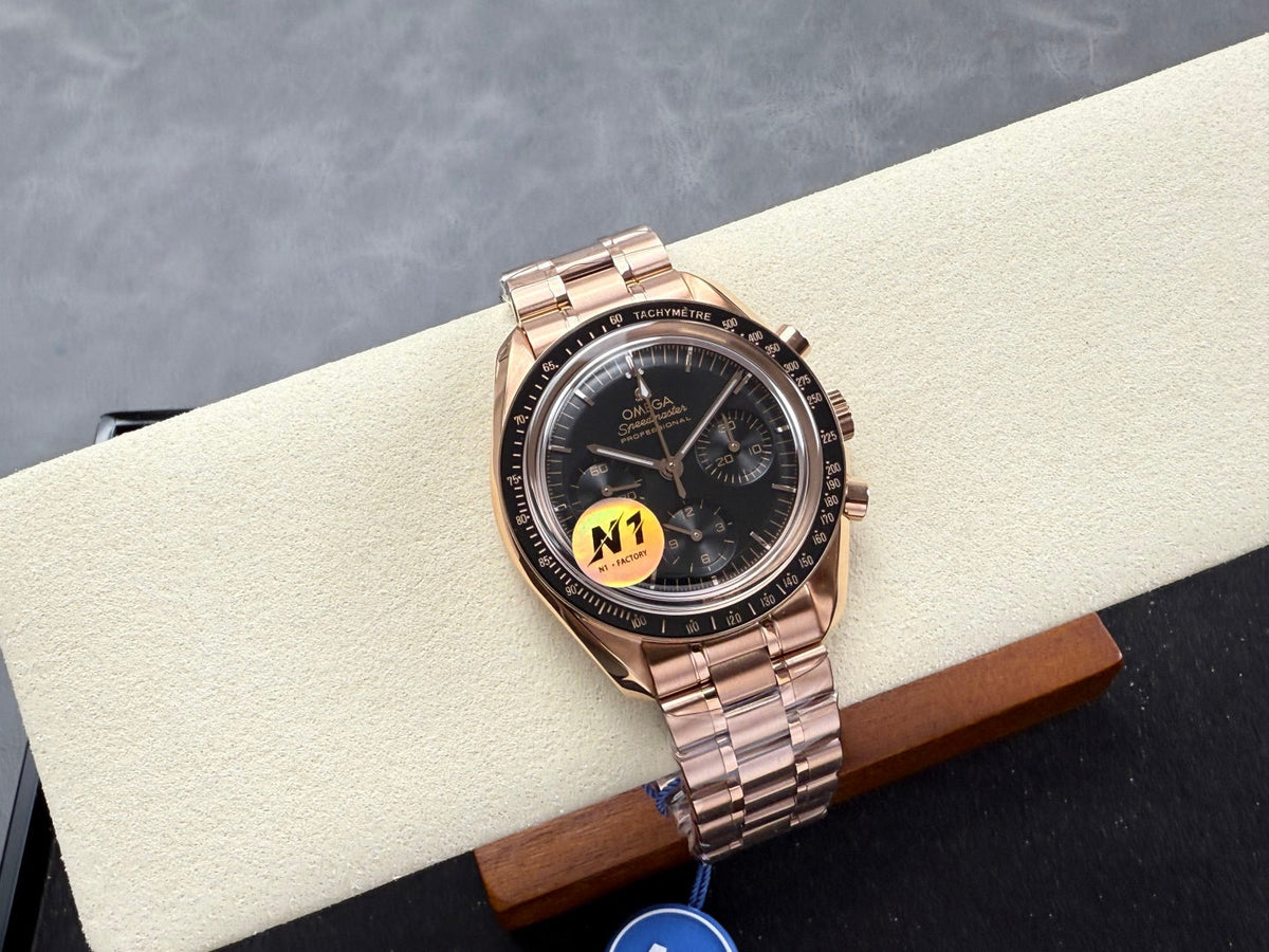 Omega Speedmaster Professional Moonwatch 42mm Rose Gold Black Dial 233474