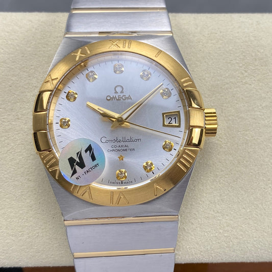 Omega Constellation Co-Axial Chronometer 38mm Gold Steel Case