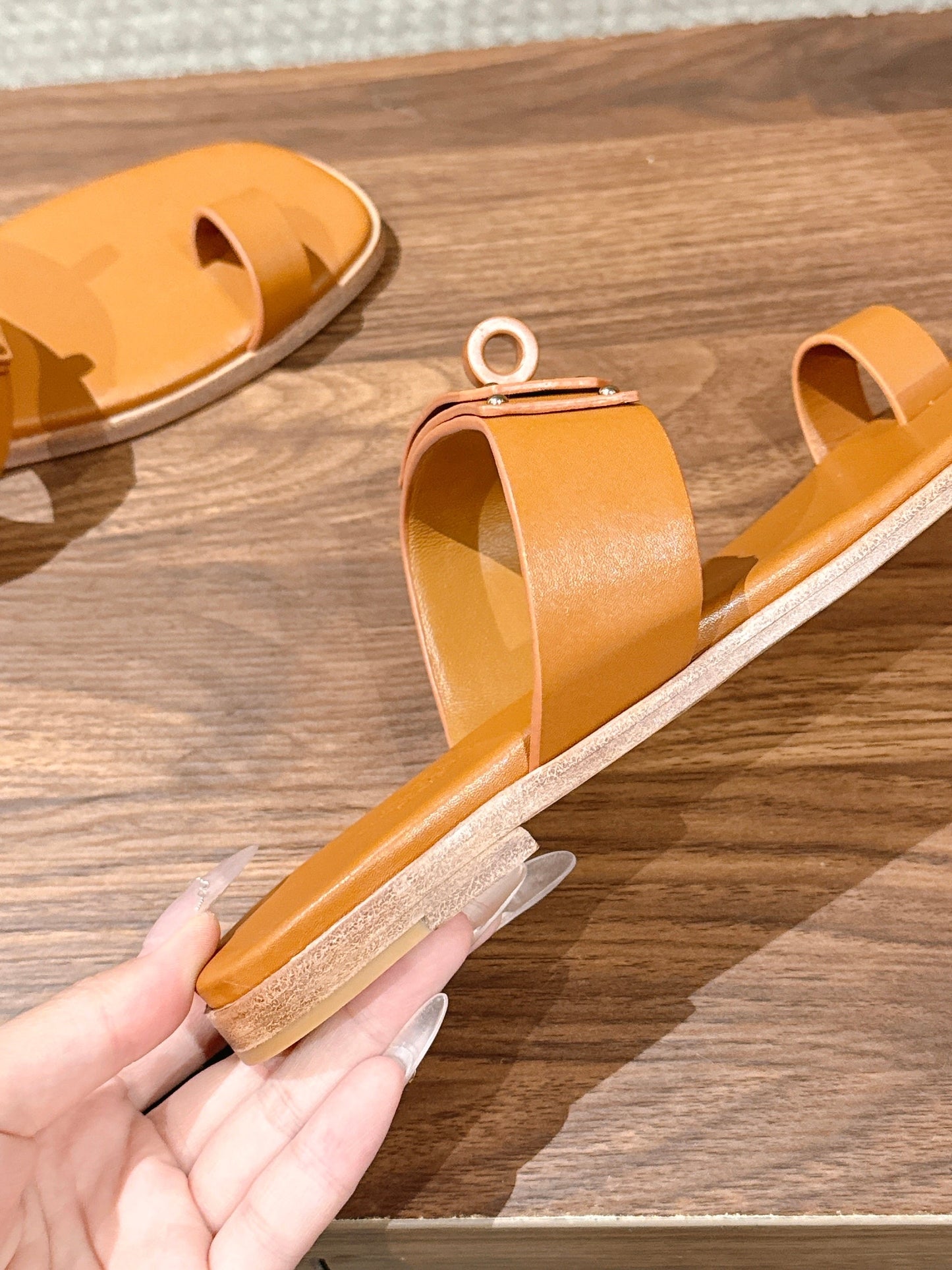 HM July Sandal Tan Sheepskin 795946