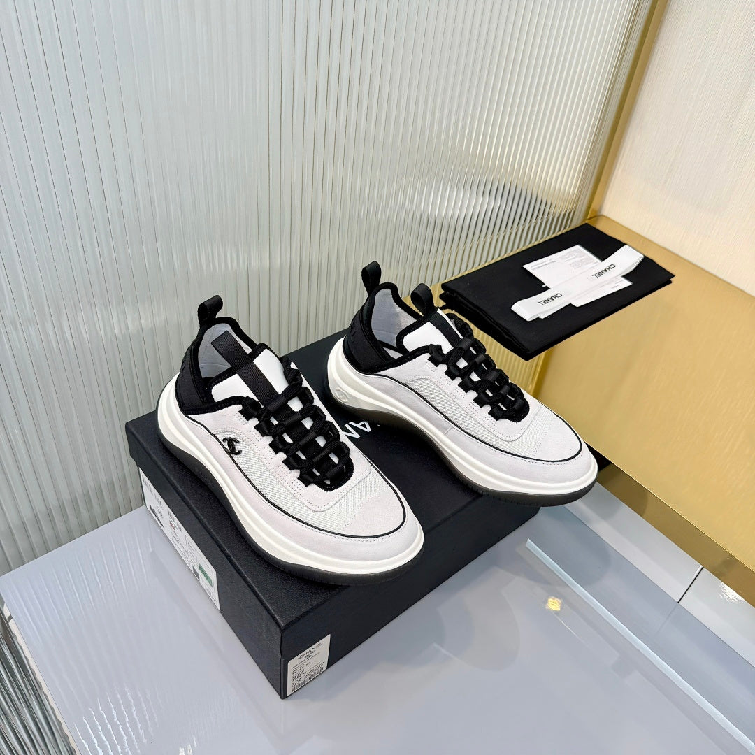 CC 26s Casual Sneakers White Suede Mesh 928046