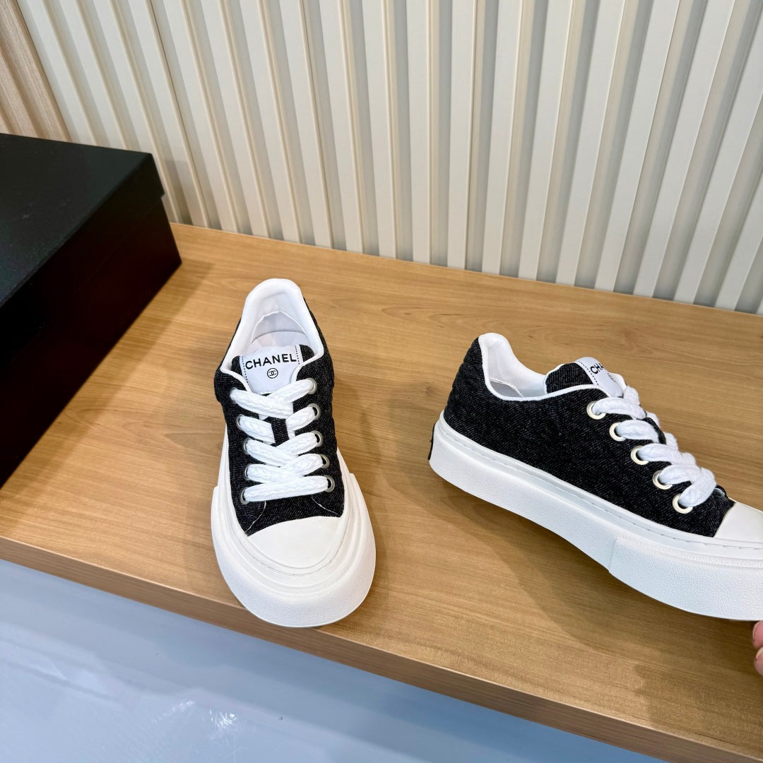 CC 26S Quilted Sneakers 3cm Black Fabric 106062