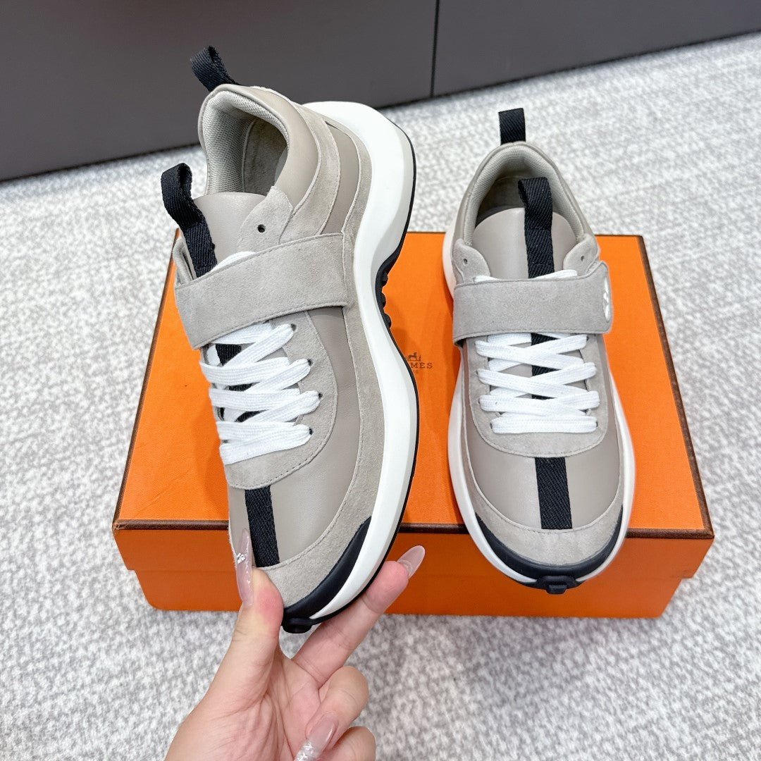 HM 25s Loop Sneaker Gray Suede Lamskin 462189