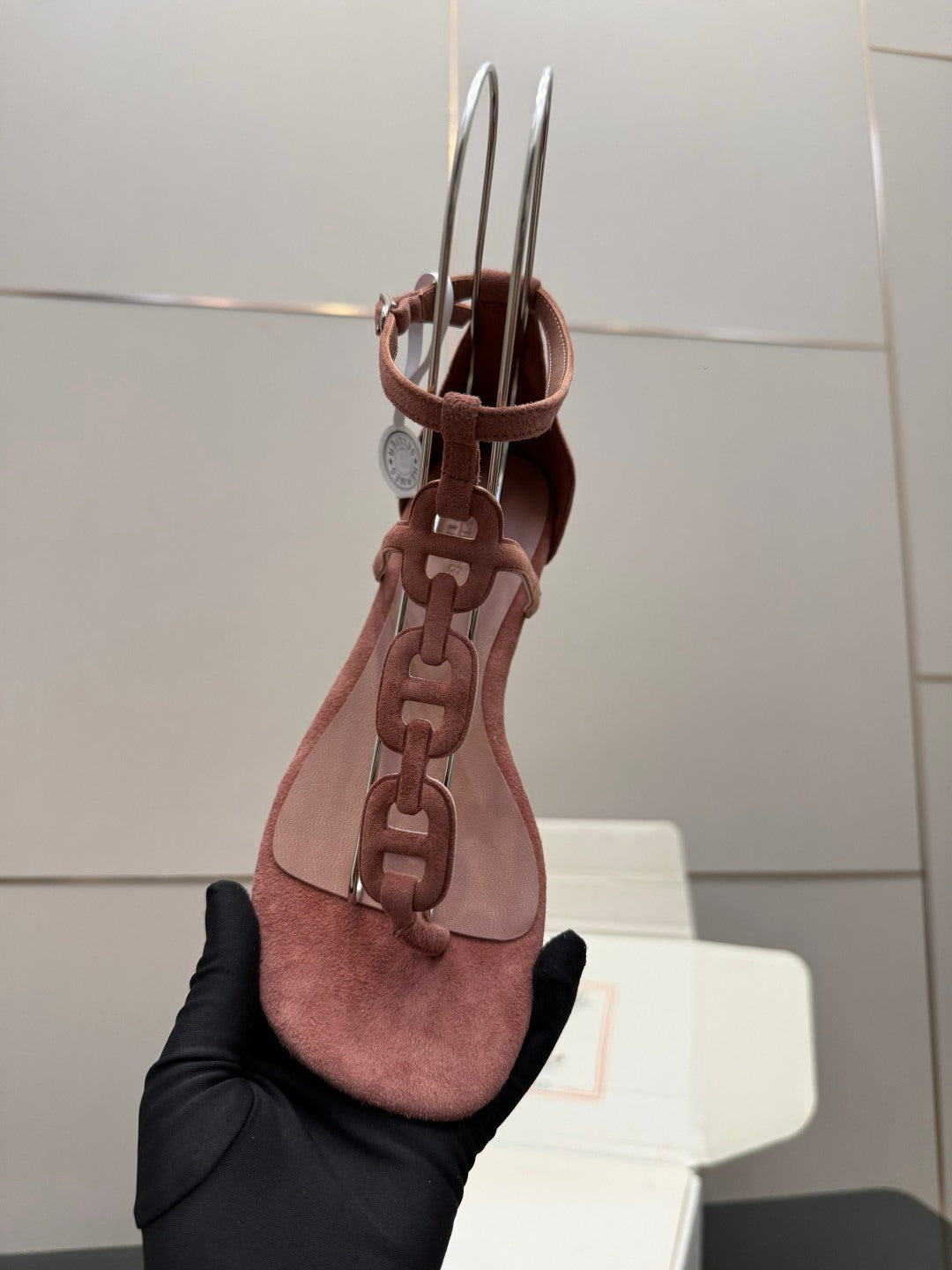 HM Milos Sandal Rust Rose Suede 829167