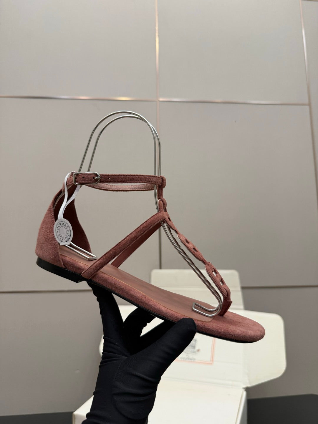 HM Milos Sandal Rust Rose Suede 829167