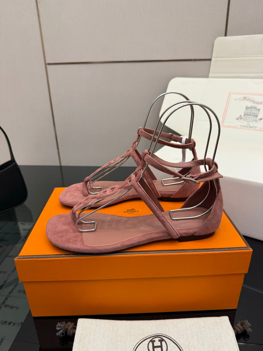 HM Milos Sandal Rust Rose Suede 829167