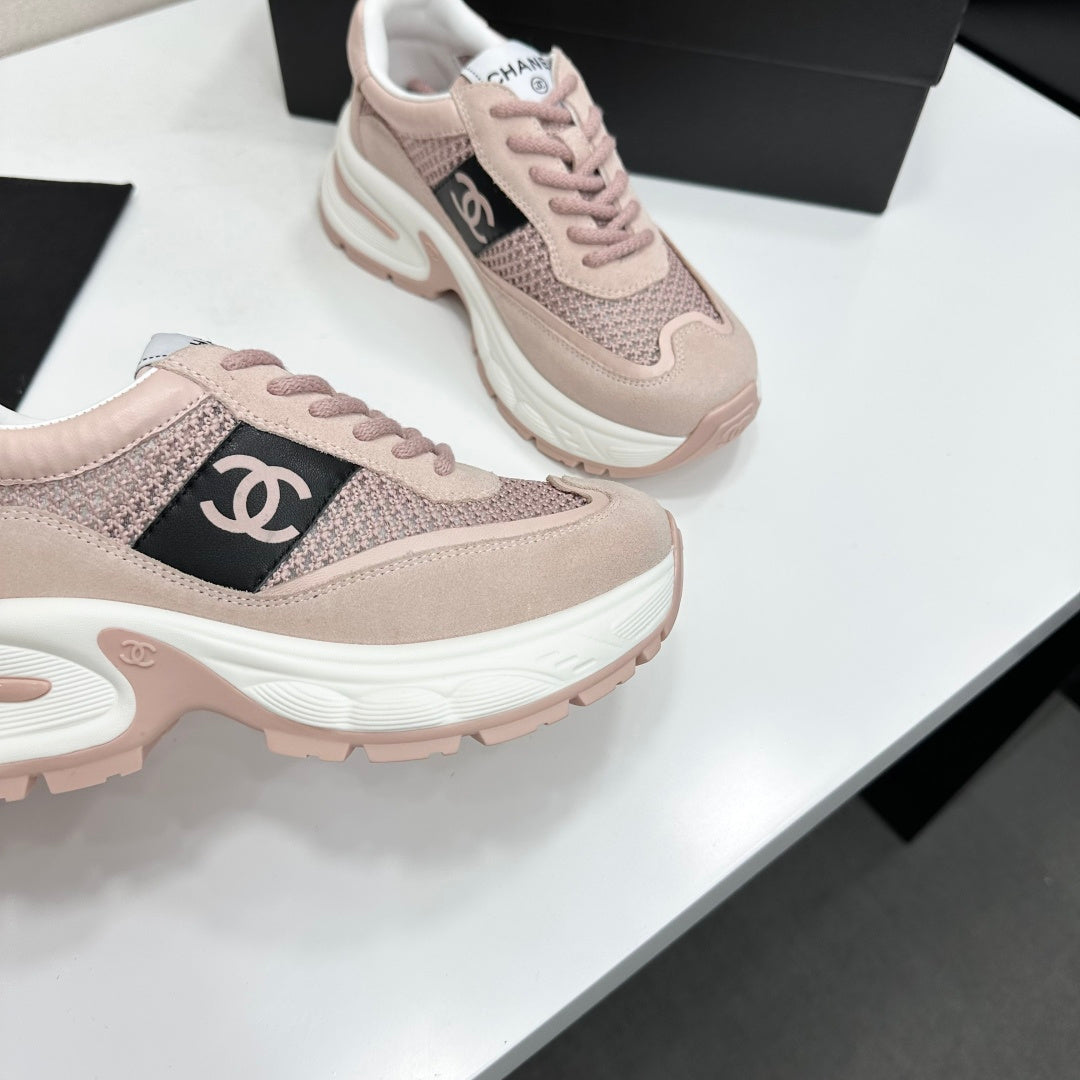 Chanel 2026 Chunky Sneaker 5mm Mesh Suede Calfskin 894908