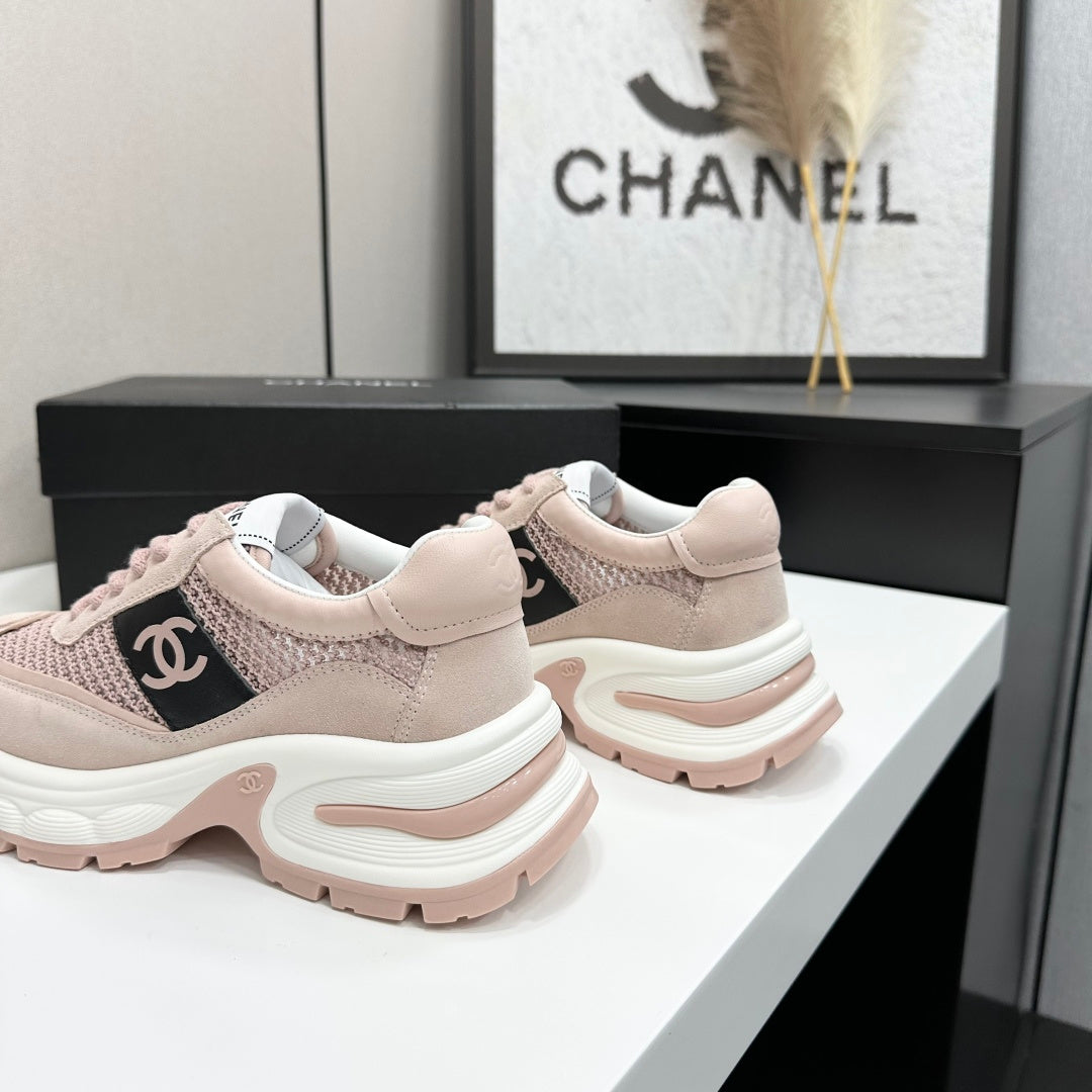 Chanel 2026 Chunky Sneaker 5mm Mesh Suede Calfskin 894908