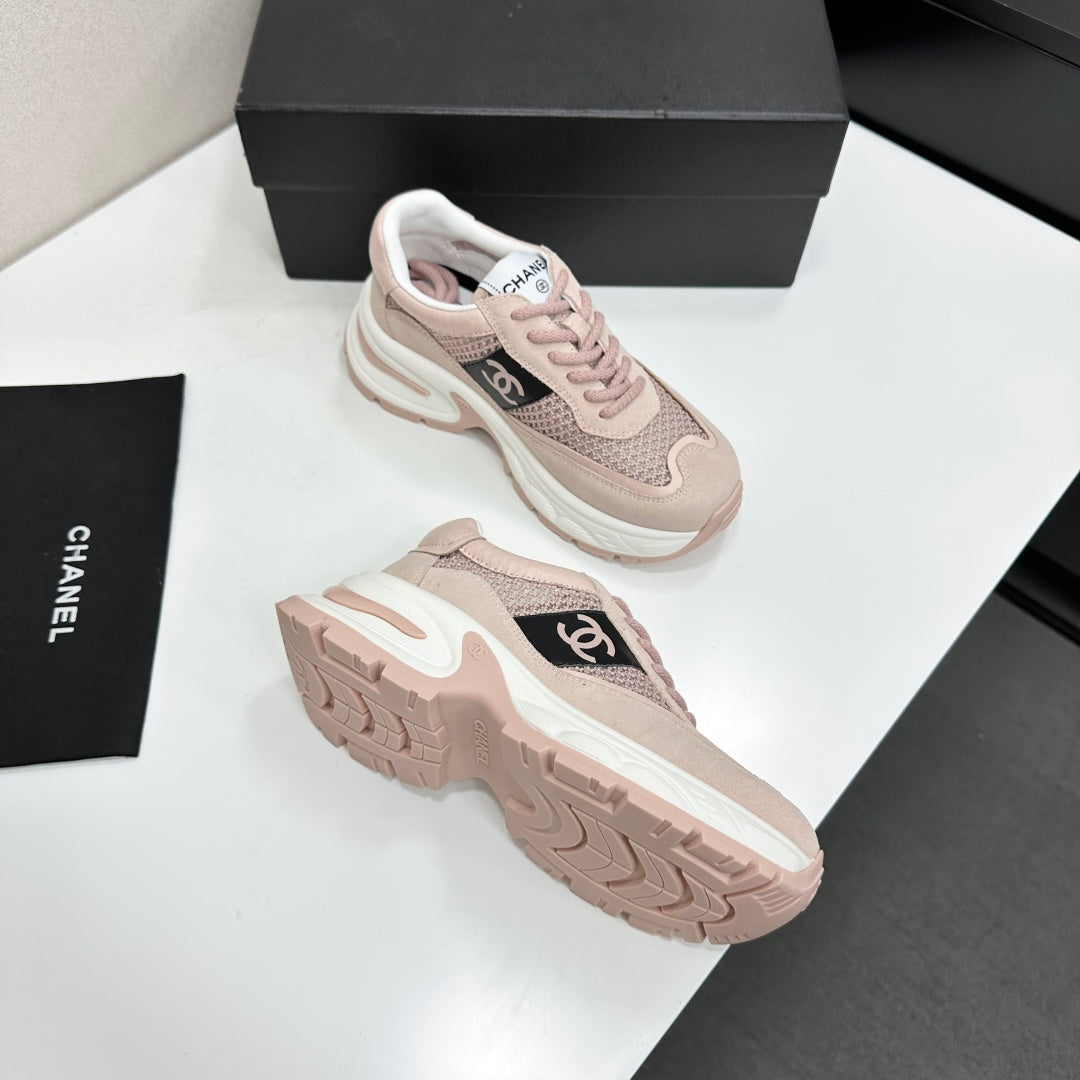 Chanel 2026 Chunky Sneaker 5mm Mesh Suede Calfskin 894908