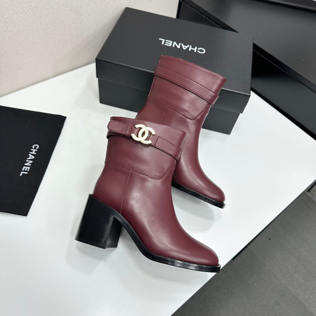 CC FW 2026 Ankle Boot Burgundy Cowhide 925671
