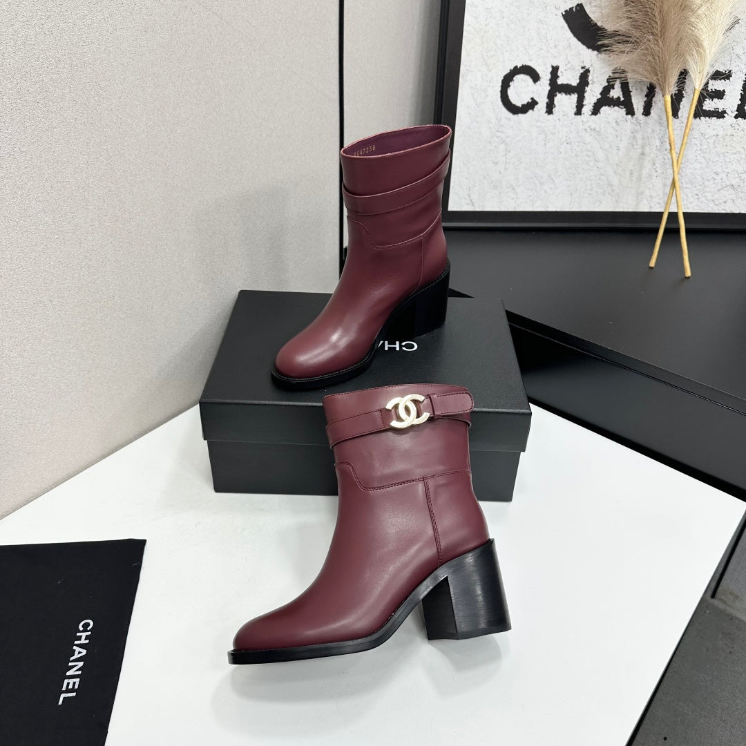 CC FW 2026 Ankle Boot Burgundy Cowhide 925671
