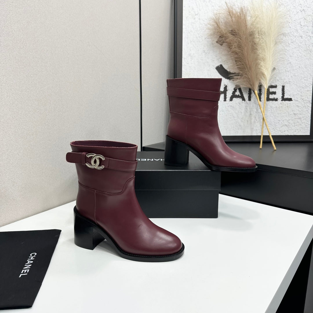 CC FW 2026 Ankle Boot Burgundy Cowhide 925671