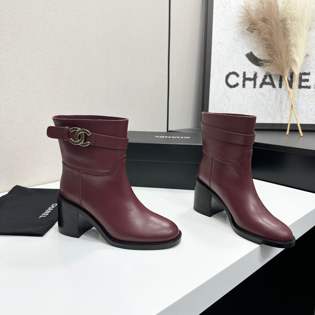 CC FW 2026 Ankle Boot Burgundy Cowhide 925671
