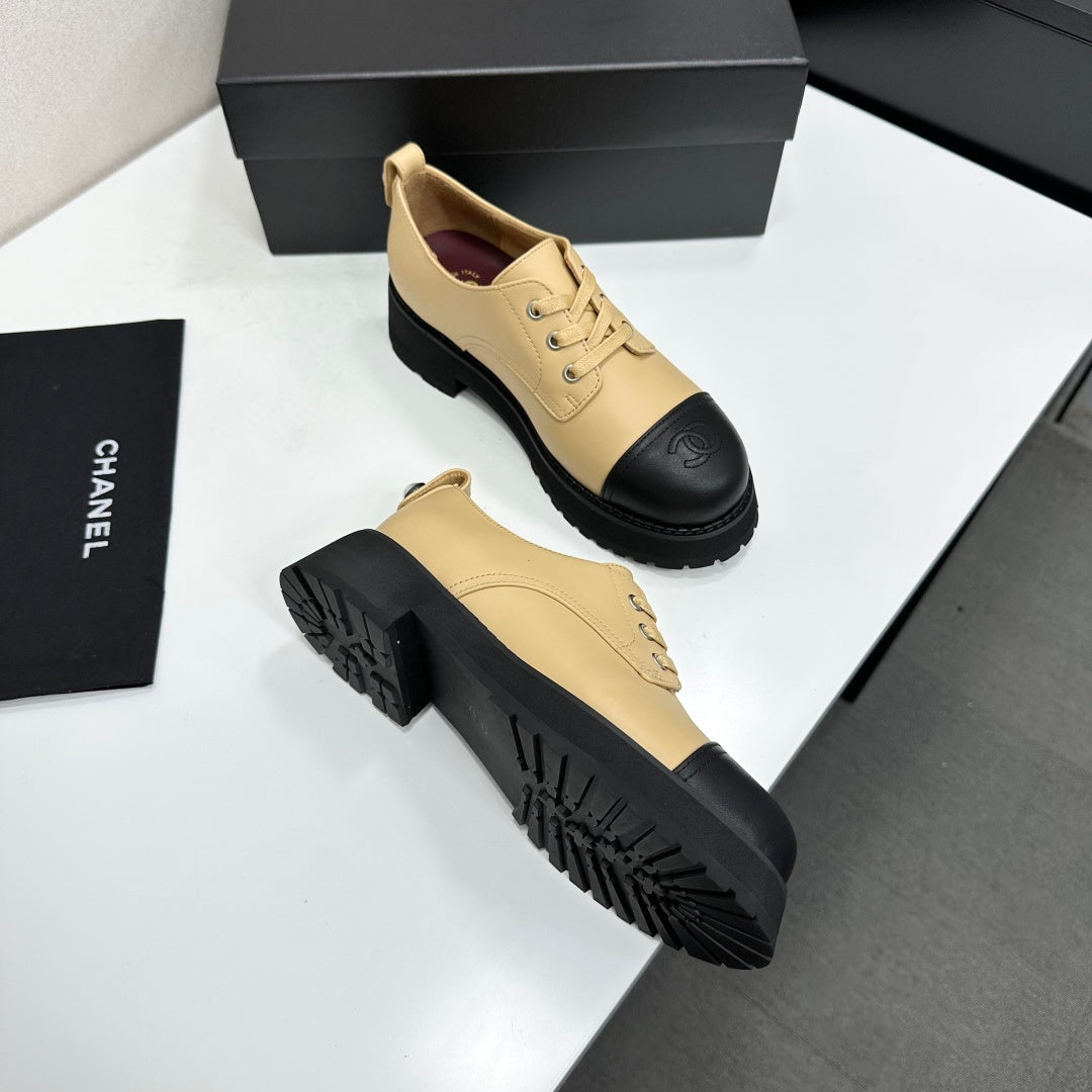 CC 26s Derby Loafer Black Beige Cowhide 925709