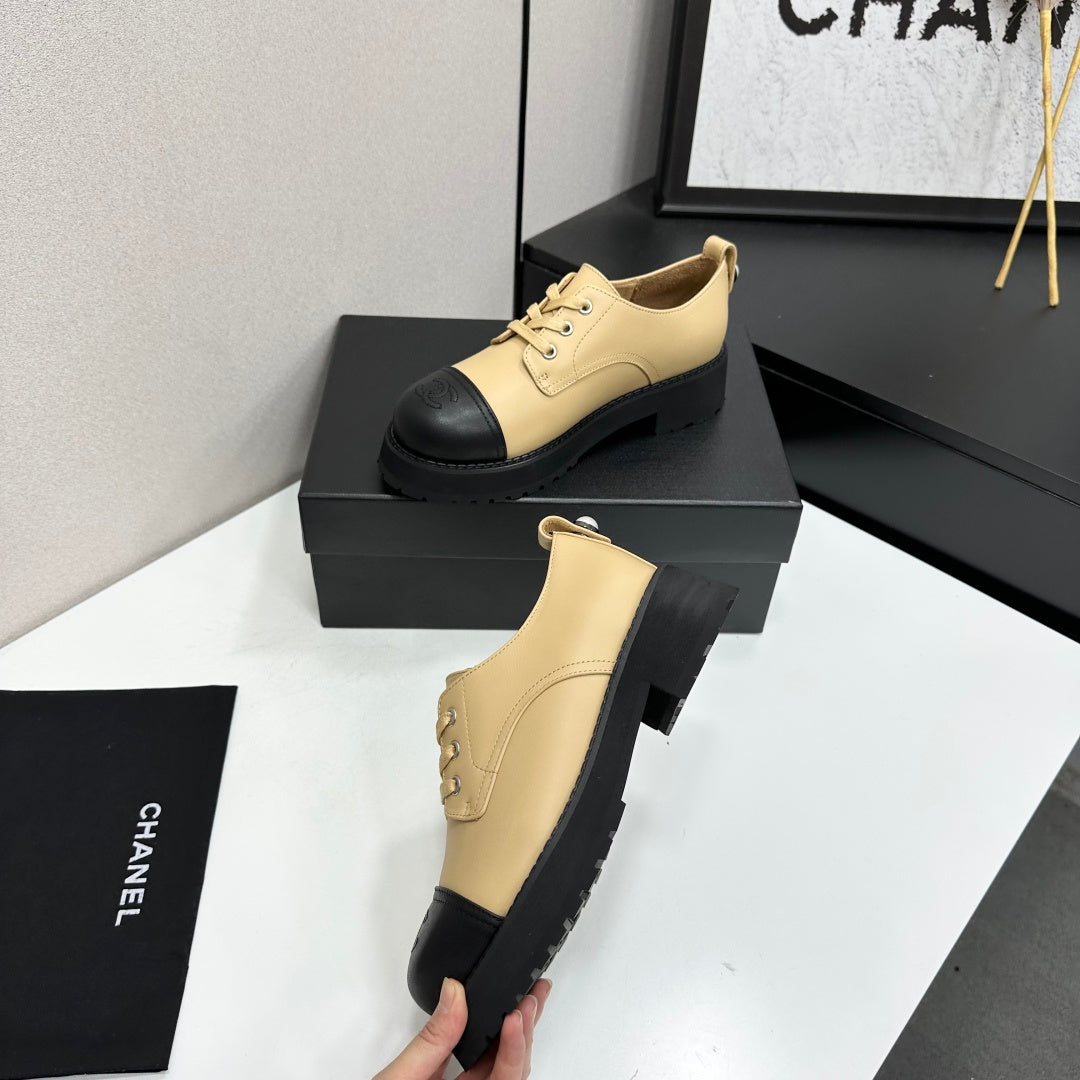 CC 26s Derby Loafer Black Beige Cowhide 925709