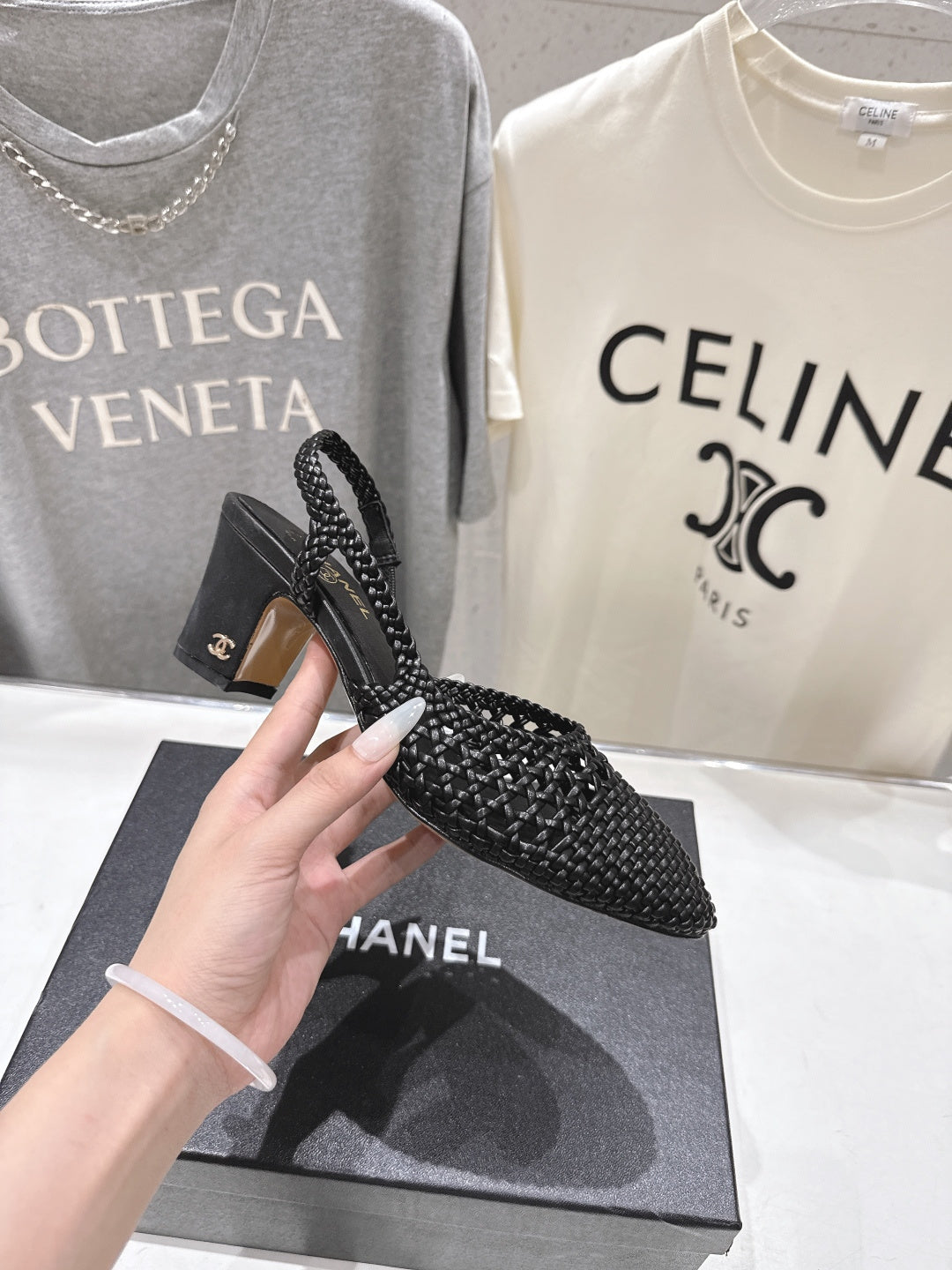 CC 26s Slingback 6.5cm Black Distinct Woven 888095