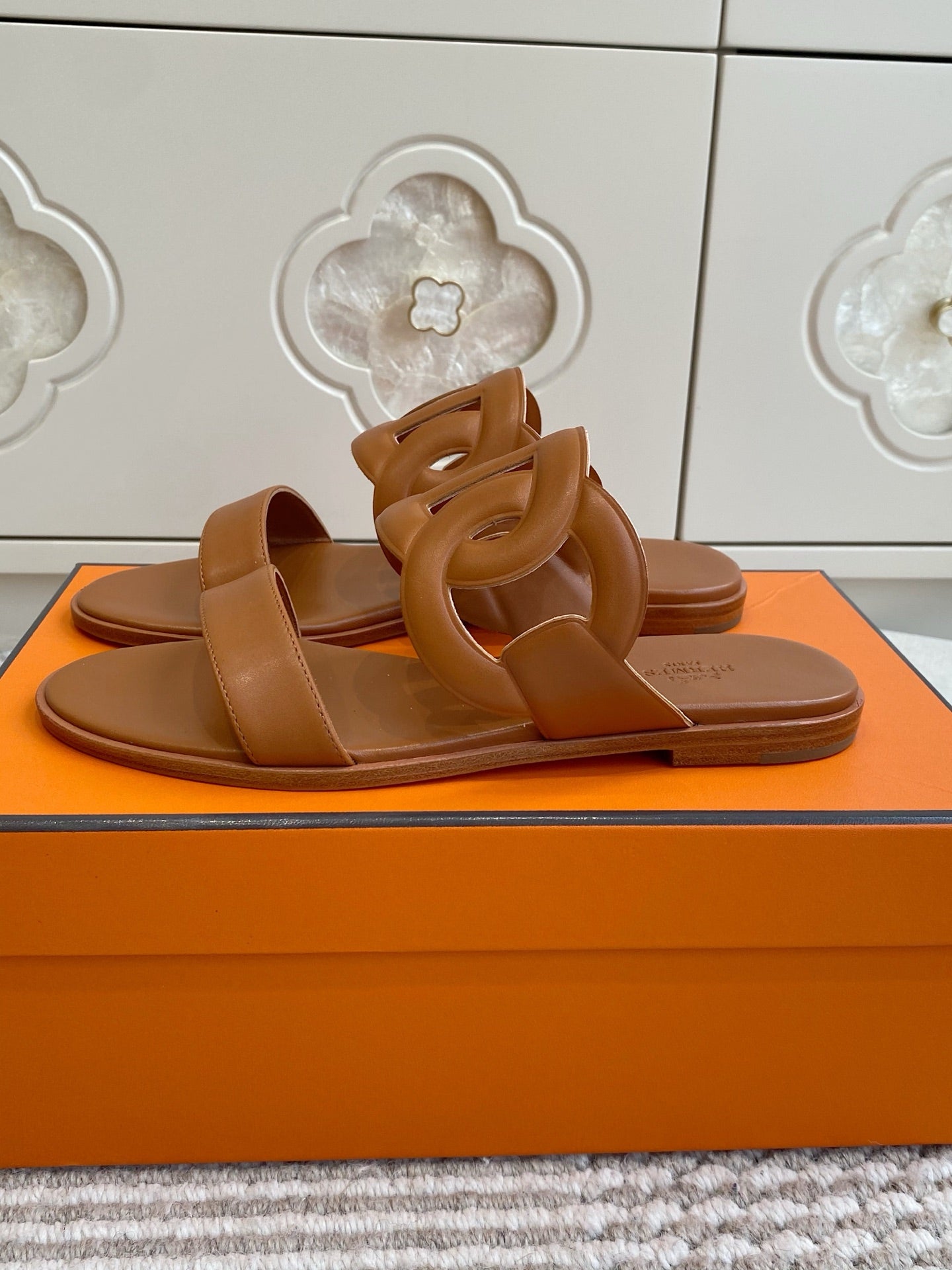 HM Lagune Sandal Tan Leather 776544