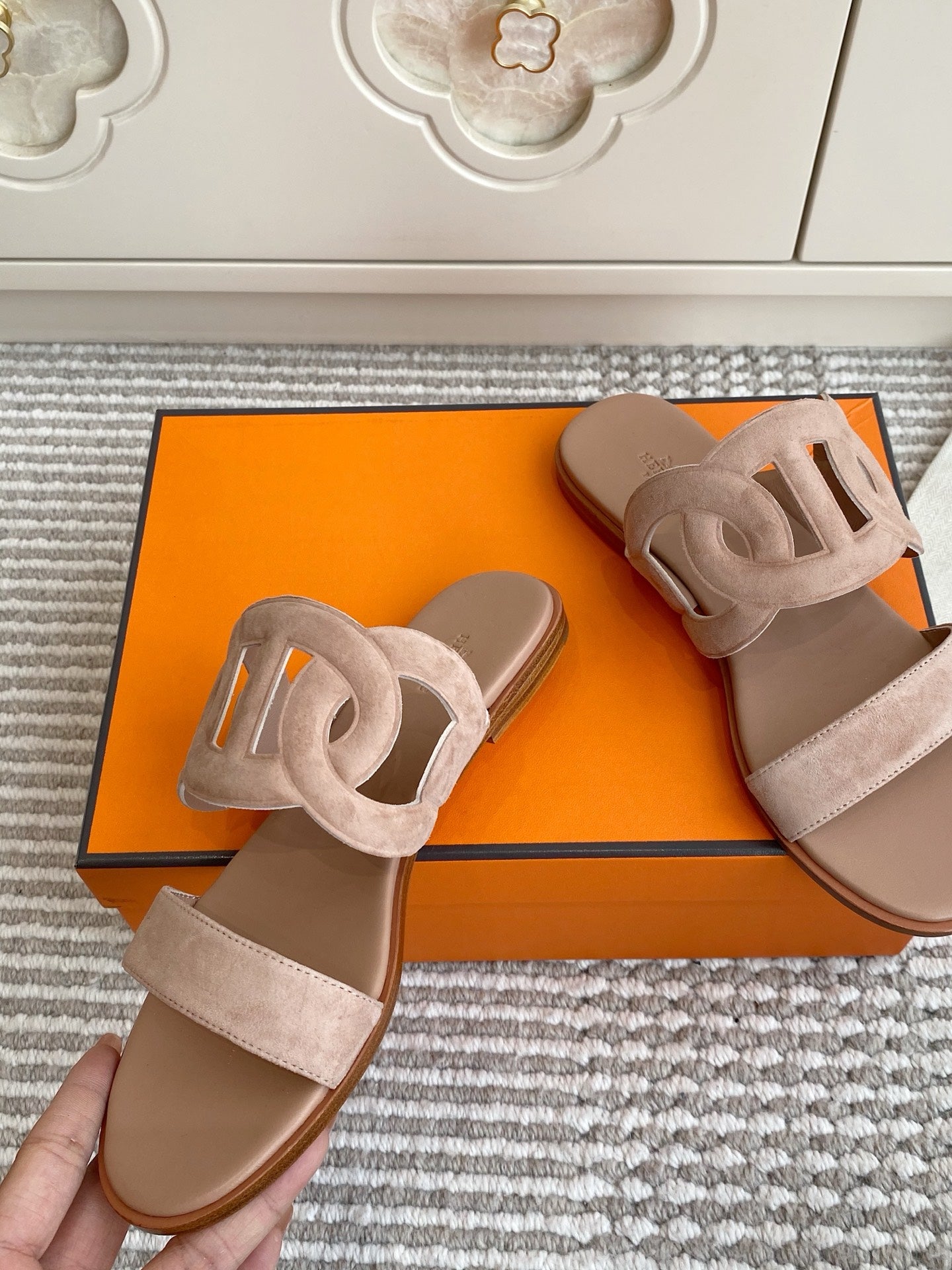 HM Lagune Sandal Light Khahi Suede 776538