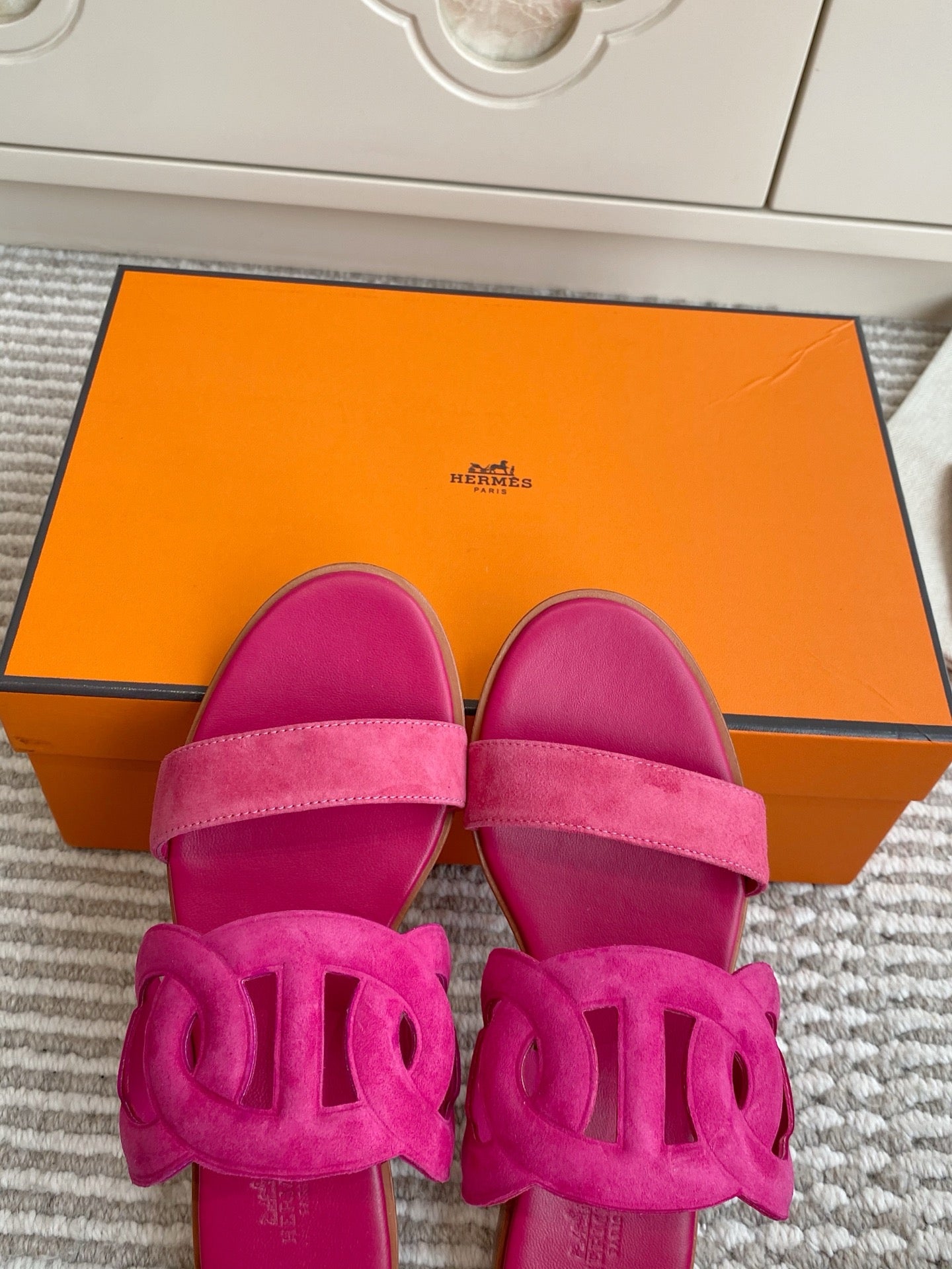 HM Lagune Sandal Hot Pink Suede