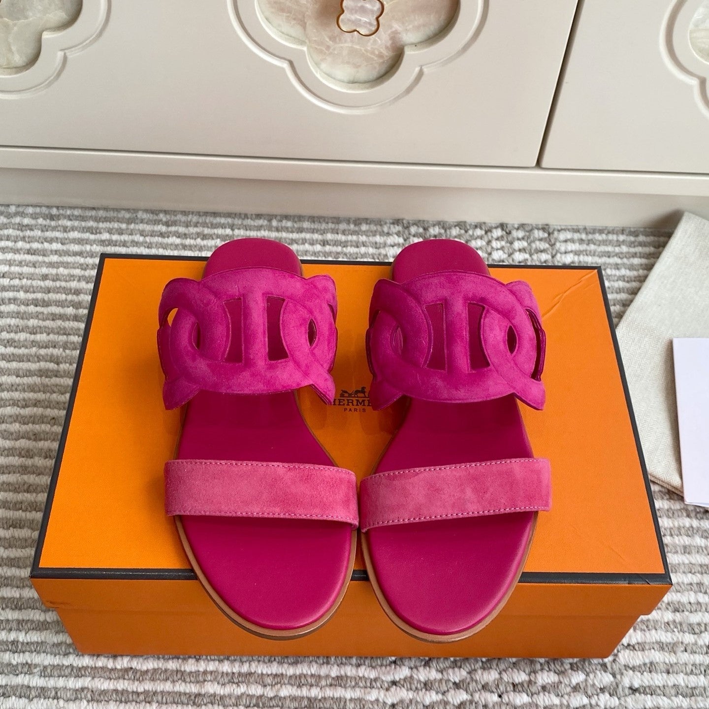 HM Lagune Sandal Hot Pink Suede