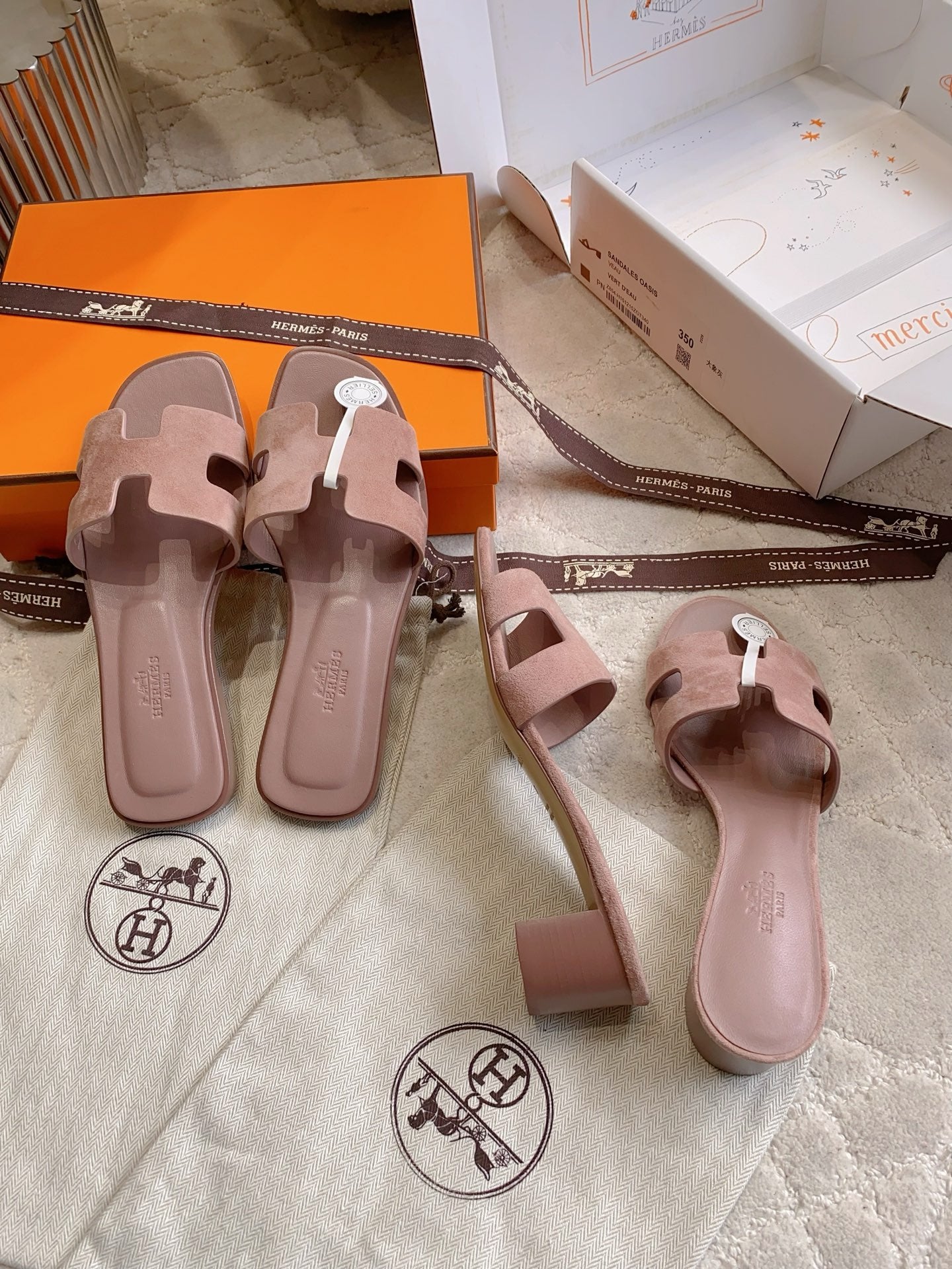 HM 26s Oran Sandal Rosy Brown Suede 724289