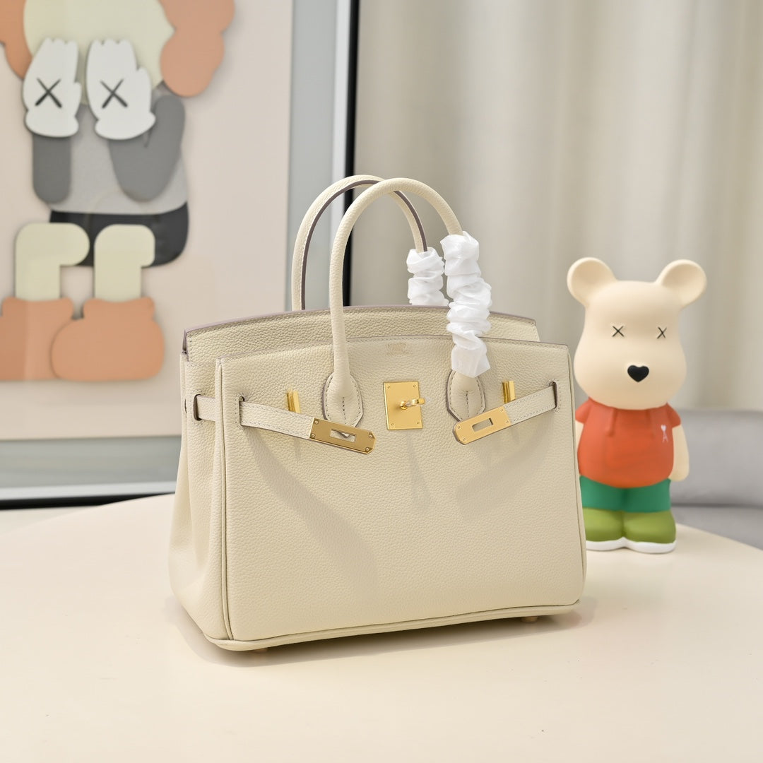 HM Birkin Ivory Togo Leather GHW