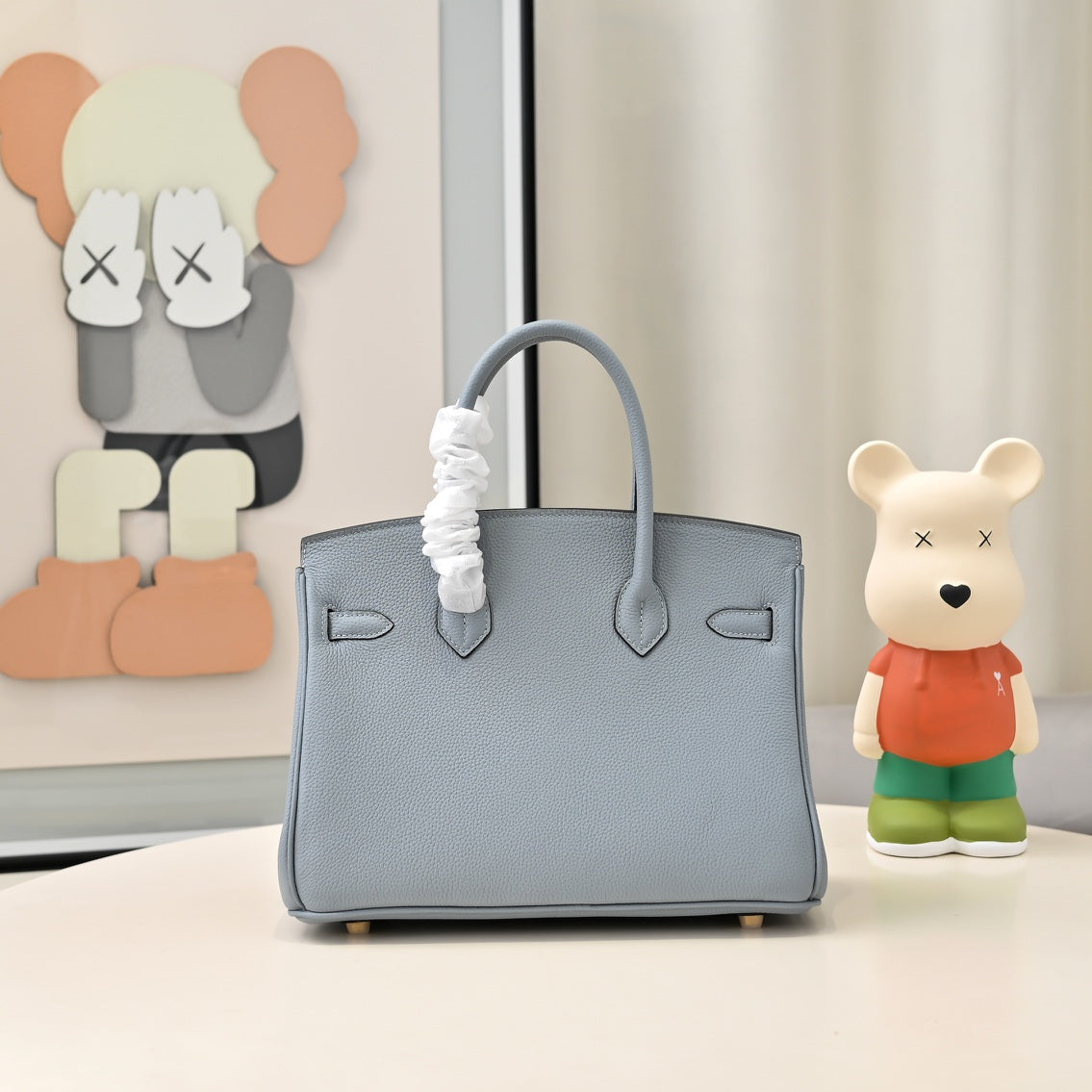 HM Birkin Bleu Glacier Togo Leather GHW