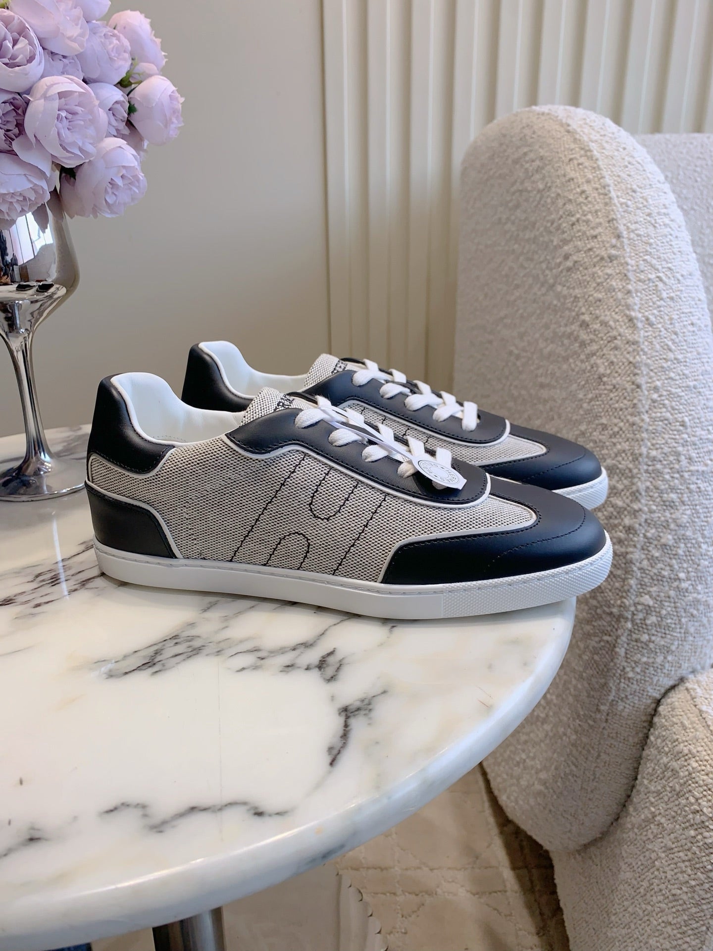 HM Match Sneaker Dark Blue Cotton Lambskin 615225