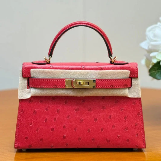 Hermes 2026 Mini Kelly Bag 19cm Ostrich Leather 284449