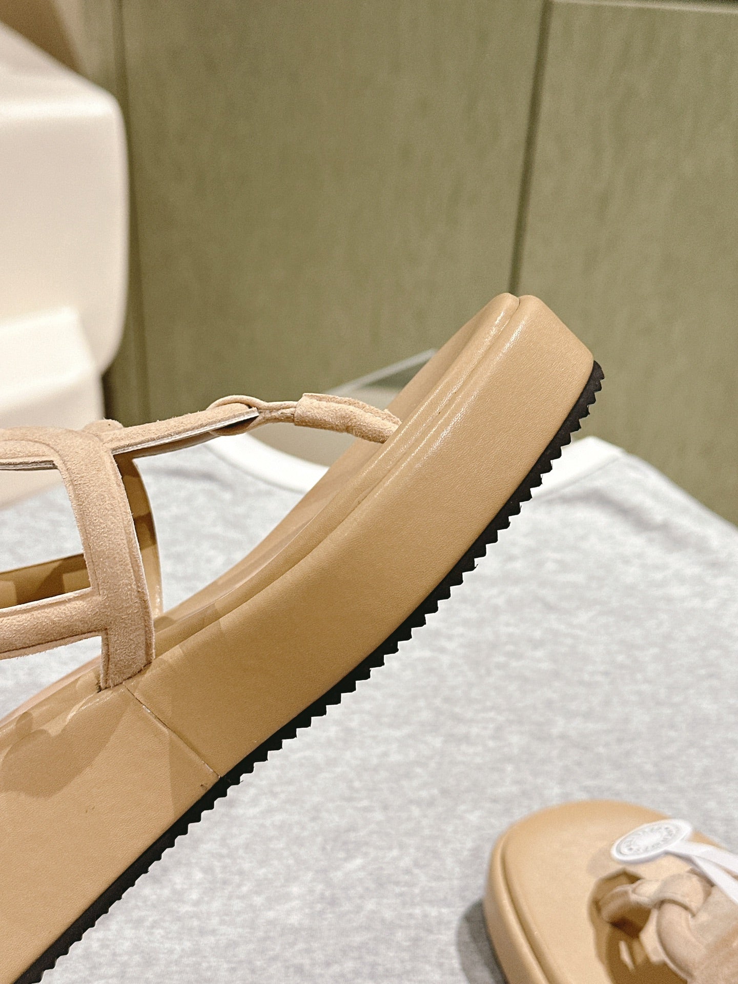 HM  Gipsy  Sandals 50mm Beige  Sheepskin 484751