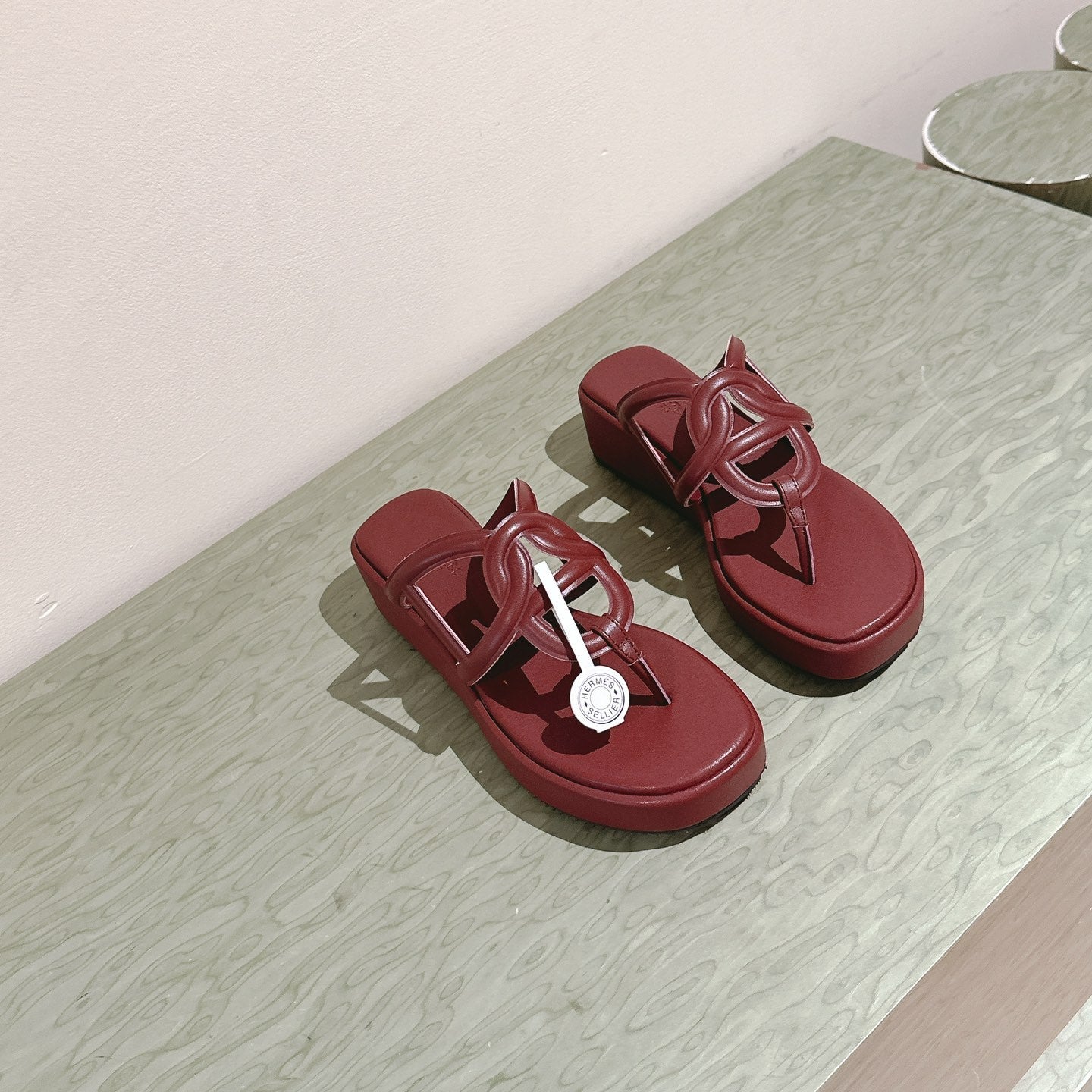 HM  Gipsy  Sandals 50mm Reddish-brown Sheepskin 484755