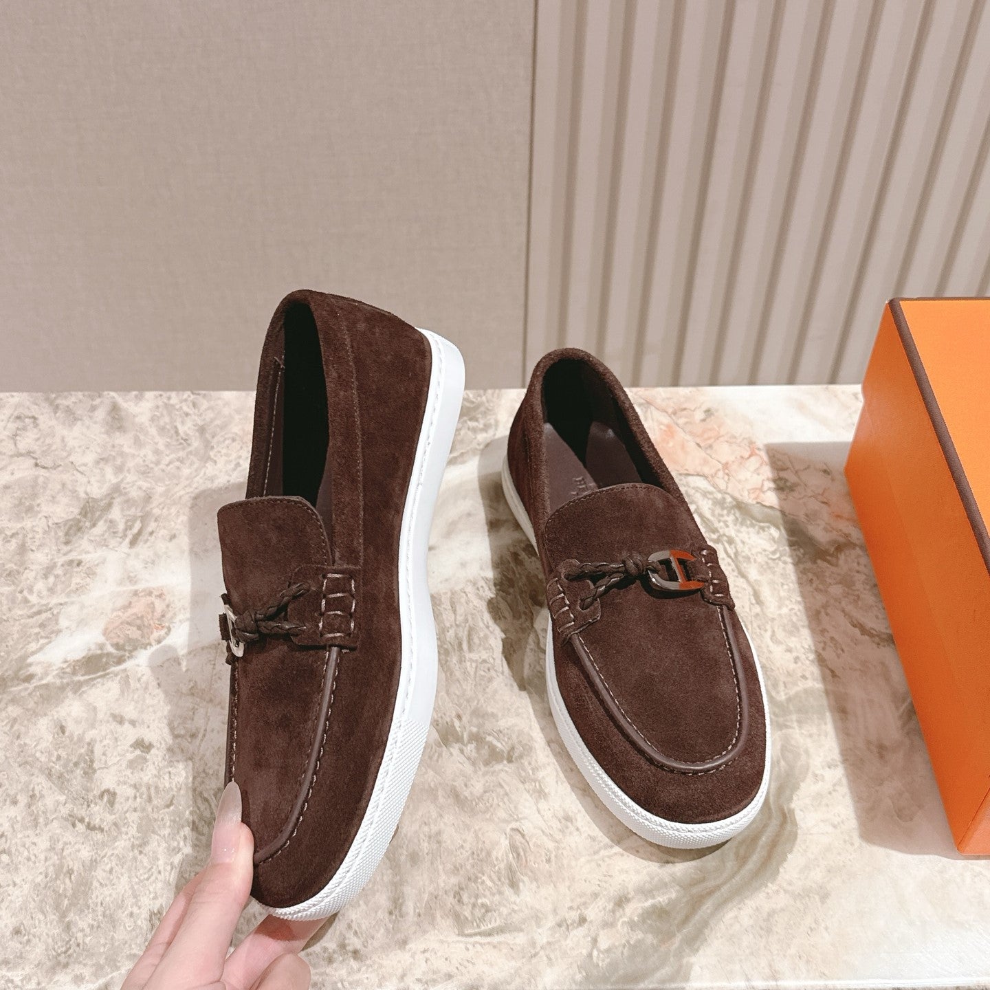 HM 25s Ignacio Loafer Dark Brown Suede Rubber 445346