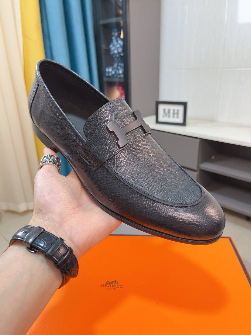 HM Paris Loafer Men Black Calfskin 480013